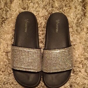 Black and Silver Women's Sandals
